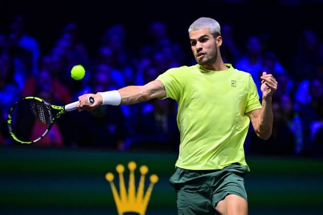 TENNIS : Rolex Paris Masters - Paris - 28 10 2025 Carlos Alcaraz ( Spain ) during the Rolex Paris Masters at Paris La Defense Arena on October 28, 2025 in Nanterre, France. (Photo by Federico Pestellini PSNewz ) ParisFrance  Copyright: xFedericoxPestellinix