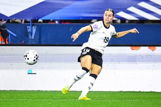 FOOTBALL : France Feminine vs Allemagne Feminine - Ligue des nations - Demi Finale retour - 28 10 2025 Klara Bühl (Allemagne) CaenFrance  Copyright: xBaptistexAutissierx