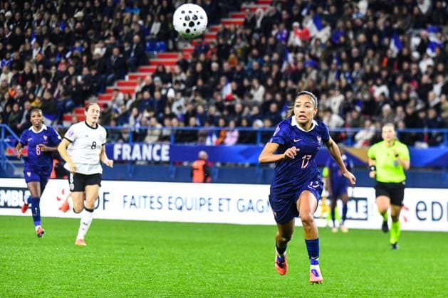 FOOTBALL : France Feminine vs Allemagne Feminine - Ligue des nations - Demi Finale retour - 28 10 2025 Selma Bacha (France) CaenFrance  Copyright: xBaptistexAutissierx