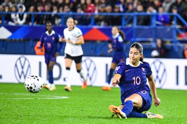 FOOTBALL : France Feminine vs Allemagne Feminine - Ligue des nations - Demi Finale retour - 28 10 2025 Clara Mateo (France) CaenFrance  Copyright: xBaptistexAutissierx