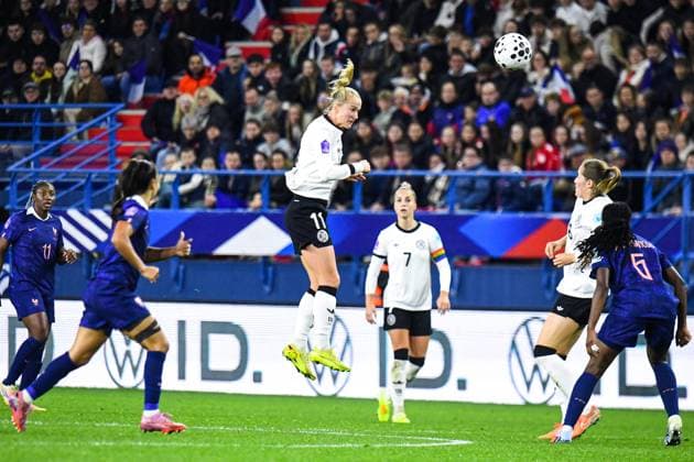 FOOTBALL : France Feminine vs Allemagne Feminine - Ligue des nations - Demi Finale retour - 28 10 2025 Lea Schüller (Allemagne) CaenFrance  Copyright: xBaptistexAutissierx