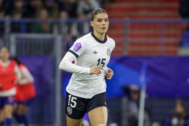 Caen, France October 28, 2025 UEFA Nations League Women 2025 2026 France vs Germany In the picture Selina Cerci Germany Stade Michel dÂ Ornano Copyright: xFotostandx xFantinix
