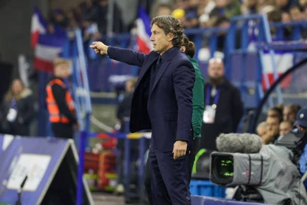 Caen, France October 28, 2025 UEFA Nations League Women 2025 2026 France vs Germany In the picture head coach Laurent Bonadel France Stade Michel dÂ Ornano Copyright: xFotostandx xFantinix