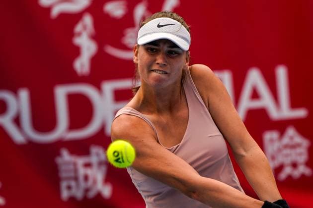 Hong Kong Tennis Open - Day 5 Slovak tennis player Viktoria Morvayoba during a match at the Hong Kong Tennis Open on October 29, 2025 in Hong Kong. (Photo by Vernon Yuen Nexpher Images) Hong Kong
