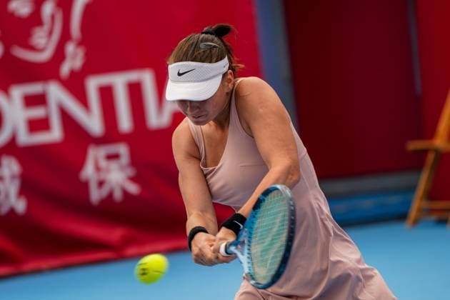 Hong Kong Tennis Open - Day 5 Slovak tennis player Viktoria Morvayoba during a match at the Hong Kong Tennis Open on October 29, 2025 in Hong Kong. (Photo by Vernon Yuen Nexpher Images) Hong Kong