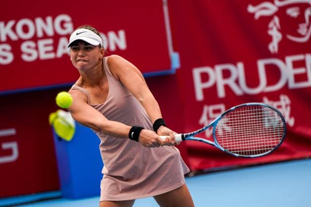 Hong Kong Tennis Open - Day 5 Slovak tennis player Viktoria Morvayoba during a match at the Hong Kong Tennis Open on October 29, 2025 in Hong Kong. (Photo by Vernon Yuen Nexpher Images) Hong Kong