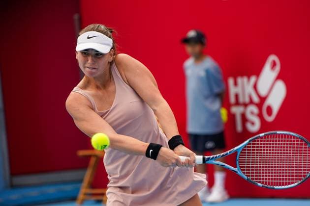 Hong Kong Tennis Open - Day 5 Slovak tennis player Viktoria Morvayoba during a match at the Hong Kong Tennis Open on October 29, 2025 in Hong Kong. (Photo by Vernon Yuen Nexpher Images) Hong Kong