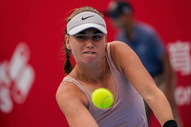 Hong Kong Tennis Open - Day 5 Slovak tennis player Viktoria Morvayoba during a match at the Hong Kong Tennis Open on October 29, 2025 in Hong Kong. (Photo by Vernon Yuen Nexpher Images) Hong Kong