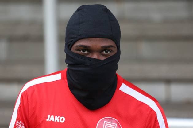 Derrick Kyere SI Training of Sportfreunde Siegen on the artificial turf pitch at Leimbachstadion Soccer Regionalliga West, Training, Sportfreunde Siegen, on 29 10 2025 in Siegen Germany