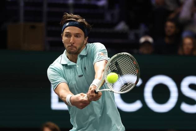 ROLEX PARIS MASTERS TENNIS 2025 Thierry Larret MAXPPP - Nanterre (92) 29 10 2025 Thierry Larret Maxppp. Tennis. Rolex Paris Masters. Paris La Defense, Nanterre (92). Du 25 octobre au 2 novembre 2025. Mercredi 29 octobre 2025. Arthur RINDERKNECH (FRA) vs Valentin VACHEROT (MON) Nanterre (92) PARIS LA DEFENSE ARENA ILE DE FRANCE FRANCE  Copyright: xMAXPPPxThierryxLarretx TLR202510291499 TLR202510291499