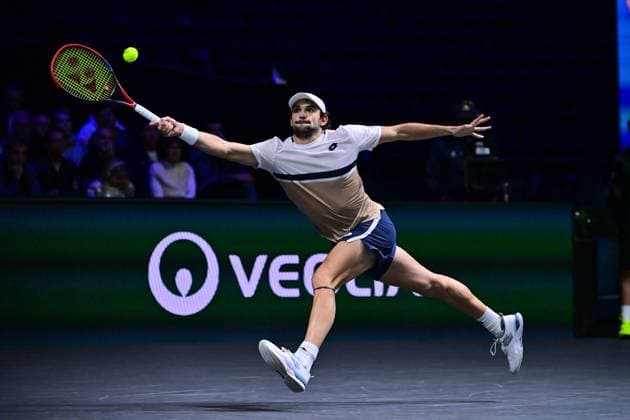 TENNIS : Rolex Paris Masters - Paris - 29 10 2025 Valentin Vacherot ( Monaco ) during the Rolex Paris Masters at Paris La Defense Arena on October 29, 2025 in Nanterre, France. (Photo by Federico Pestellini PSNewz ) ParisFrance  Copyright: xFedericoxPestellinix