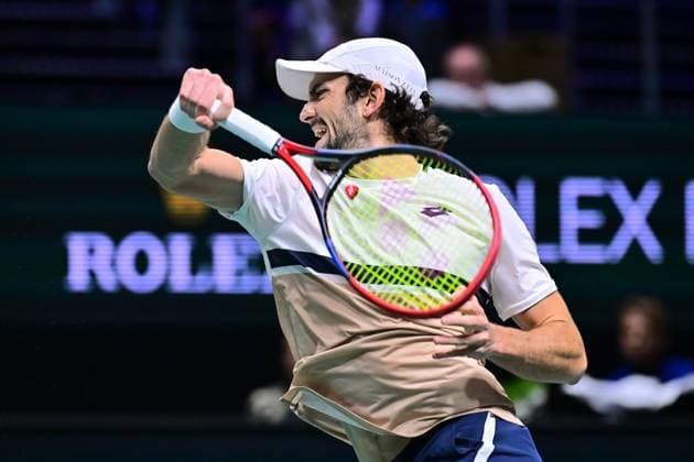 TENNIS : Rolex Paris Masters - Paris - 29 10 2025 Valentin Vacherot ( Monaco ) during the Rolex Paris Masters at Paris La Defense Arena on October 29, 2025 in Nanterre, France. (Photo by Federico Pestellini PSNewz ) ParisFrance  Copyright: xFedericoxPestellinix