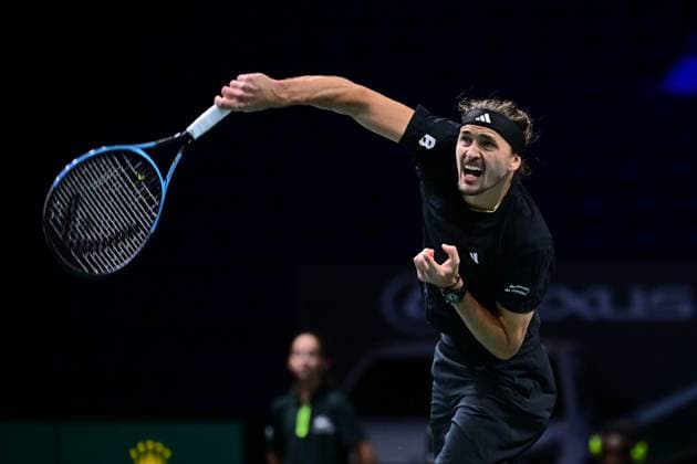 TENNIS : Rolex Paris Masters - Paris - 29 10 2025 Alexander Zverev ( Germany ) during the Rolex Paris Masters at Paris La Defense Arena on October 29, 2025 in Nanterre, France. (Photo by Federico Pestellini PSNewz ) ParisFrance  Copyright: xFedericoxPestellinix