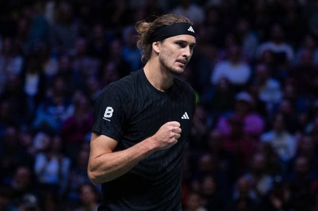 TENNIS : Rolex Paris Masters - Paris - 29 10 2025 Alexander Zverev ( Germany ) celebrates during the Rolex Paris Masters at Paris La Defense Arena on October 29, 2025 in Nanterre, France. (Photo by Federico Pestellini PSNewz ) ParisFrance  Copyright: xFedericoxPestellinix