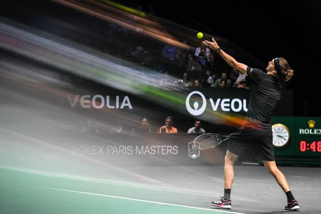 October 29, 2025, Nanterre, France, France: Alexander ZVEREV of Germany during the third day of the Rolex Paris Masters 1000 tennis tournament at Accor Arena on October 29, 2025 in Nanterre near Paris, France. Nanterre France - ZUMAm308 20251029_zsp_m308_036 Copyright: xMatthieuxMirvillex