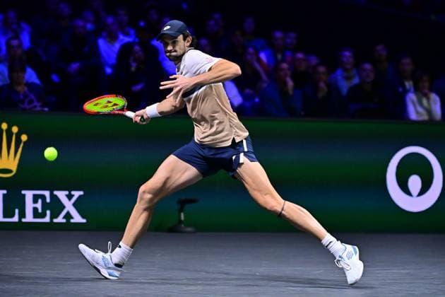 TENNIS : Rolex Paris Masters - Paris - 29 10 2025 Valentin Vacherot ( Monaco ) during the Rolex Paris Masters at Paris La Defense Arena on October 29, 2025 in Nanterre, France. (Photo by Federico Pestellini PSNewz ) ParisFrance  Copyright: xFedericoxPestellinix