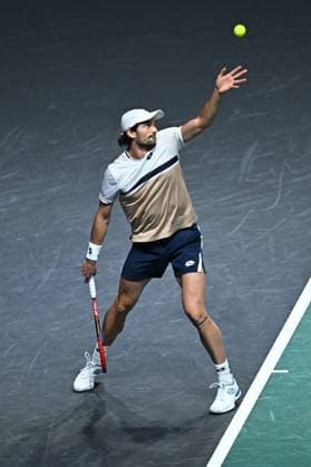 Rolex Paris Master Second Round Valentin Vacherot (FRA) during his second round at the 2025 Rolex Paris Masters at the U Arena in Paris, FRANCE, on October 29, 2025. Photo by Corinne Dubreuil ABACAPRESS.COM Paris Ile-de-France France  Copyright: xDubreuilxCorinne ABACAx