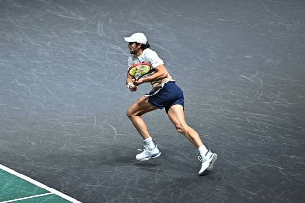 Rolex Paris Master Second Round Valentin Vacherot (FRA) during his second round at the 2025 Rolex Paris Masters at the U Arena in Paris, FRANCE, on October 29, 2025. Photo by Corinne Dubreuil ABACAPRESS.COM Paris Ile-de-France France  Copyright: xDubreuilxCorinne ABACAx