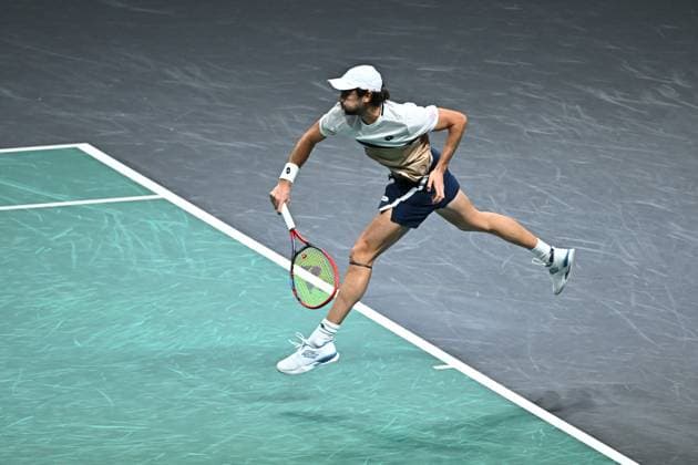 Rolex Paris Master Second Round Valentin Vacherot (FRA) during his second round at the 2025 Rolex Paris Masters at the U Arena in Paris, FRANCE, on October 29, 2025. Photo by Corinne Dubreuil ABACAPRESS.COM Paris Ile-de-France France  Copyright: xDubreuilxCorinne ABACAx