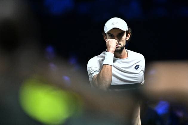 Rolex Paris Master Second Round Valentin Vacherot (FRA) during his second round at the 2025 Rolex Paris Masters at the U Arena in Paris, FRANCE, on October 29, 2025. Photo by Corinne Dubreuil ABACAPRESS.COM Paris Ile-de-France France  Copyright: xDubreuilxCorinne ABACAx