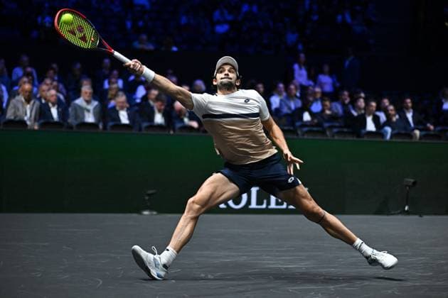 Rolex Paris Master Second Round Valentin Vacherot (FRA) during his second round at the 2025 Rolex Paris Masters at the U Arena in Paris, FRANCE, on October 29, 2025. Photo by Corinne Dubreuil ABACAPRESS.COM Paris Ile-de-France France  Copyright: xDubreuilxCorinne ABACAx