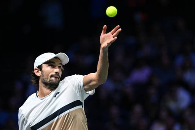 Rolex Paris Master Second Round Valentin Vacherot (FRA) during his second round at the 2025 Rolex Paris Masters at the U Arena in Paris, FRANCE, on October 29, 2025. Photo by Corinne Dubreuil ABACAPRESS.COM Paris Ile-de-France France  Copyright: xDubreuilxCorinne ABACAx