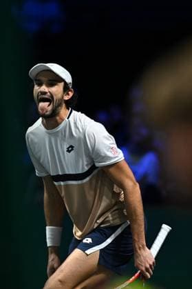 Rolex Paris Master Second Round Valentin Vacherot (FRA) during his second round at the 2025 Rolex Paris Masters at the U Arena in Paris, FRANCE, on October 29, 2025. Photo by Corinne Dubreuil ABACAPRESS.COM Paris Ile-de-France France  Copyright: xDubreuilxCorinne ABACAx