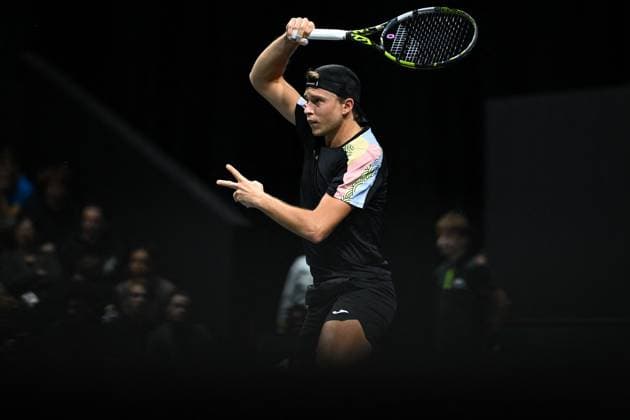 Rolex Paris Master Second Round Alexandre Muller (FRA) during his second round at the 2025 Rolex Paris Masters at the U Arena in Paris, FRANCE, on October 29, 2025. Photo by Corinne Dubreuil ABACAPRESS.COM Paris Ile-de-France France  Copyright: xDubreuilxCorinne ABACAx