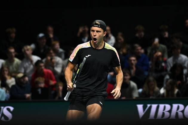 Rolex Paris Master Second Round Alexandre Muller (FRA) during his second round at the 2025 Rolex Paris Masters at the U Arena in Paris, FRANCE, on October 29, 2025. Photo by Corinne Dubreuil ABACAPRESS.COM Paris Ile-de-France France  Copyright: xDubreuilxCorinne ABACAx