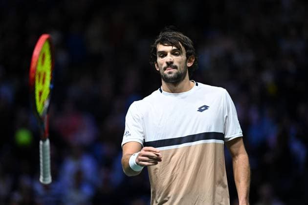 Rolex Paris Master Second Round Valentin Vacherot (FRA) during his second round at the 2025 Rolex Paris Masters at the U Arena in Paris, FRANCE, on October 29, 2025. Photo by Corinne Dubreuil ABACAPRESS.COM Paris Ile-de-France France  Copyright: xDubreuilxCorinne ABACAx