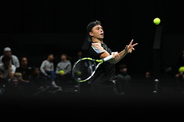 Rolex Paris Master Second Round Alexandre Muller (FRA) during his second round at the 2025 Rolex Paris Masters at the U Arena in Paris, FRANCE, on October 29, 2025. Photo by Corinne Dubreuil ABACAPRESS.COM Paris Ile-de-France France  Copyright: xDubreuilxCorinne ABACAx