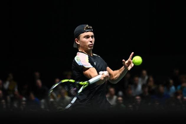 Rolex Paris Master Second Round Alexandre Muller (FRA) during his second round at the 2025 Rolex Paris Masters at the U Arena in Paris, FRANCE, on October 29, 2025. Photo by Corinne Dubreuil ABACAPRESS.COM Paris Ile-de-France France  Copyright: xDubreuilxCorinne ABACAx
