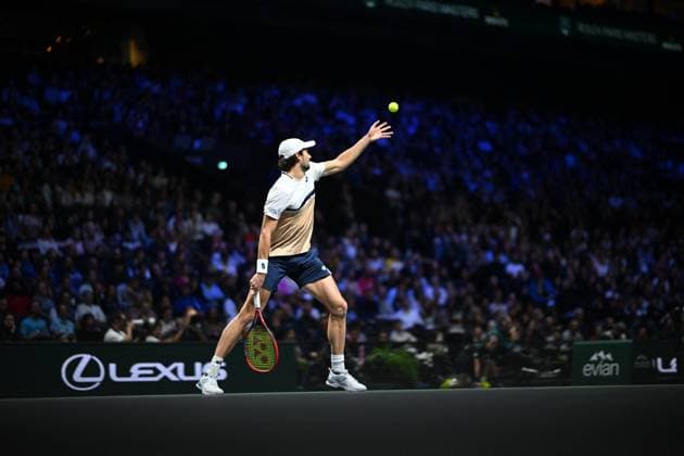 Rolex Paris Master Second Round Valentin Vacherot (FRA) during his second round at the 2025 Rolex Paris Masters at the U Arena in Paris, FRANCE, on October 29, 2025. Photo by Corinne Dubreuil ABACAPRESS.COM Paris Ile-de-France France  Copyright: xDubreuilxCorinne ABACAx