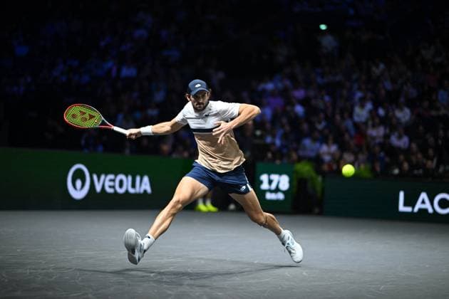 Rolex Paris Master Second Round Valentin Vacherot (FRA) during his second round at the 2025 Rolex Paris Masters at the U Arena in Paris, FRANCE, on October 29, 2025. Photo by Corinne Dubreuil ABACAPRESS.COM Paris Ile-de-France France  Copyright: xDubreuilxCorinne ABACAx