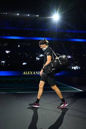 Rolex Paris Master Second Round Alexander Zverev (GER) during his second round at the 2025 Rolex Paris Masters at the U Arena in Paris, FRANCE, on October 29, 2025. Photo by Corinne Dubreuil ABACAPRESS.COM Paris Ile-de-France France  Copyright: xDubreuilxCorinne ABACAx