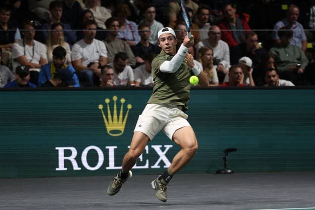 ROLEX PARIS MASTERS TENNIS 2025 Thierry Larret MAXPPP - Nanterre (92) 29 10 2025 Thierry Larret Maxppp. Tennis. Rolex Paris Masters. Paris La Defense, Nanterre (92). Du 25 octobre au 2 novembre 2025. Mercredi 29 octobre 2025. Alenjandro DAVIDOVICH FOKINA (ESP) vs Arthur CAZAUX (FRA) Nanterre (92) PARIS LA DEFENSE ARENA ILE DE FRANCE FRANCE  Copyright: xMAXPPPxThierryxLarretx TLR202510291979 TLR202510291979