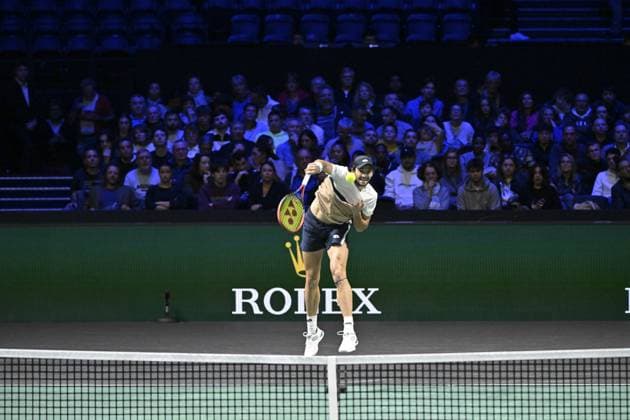 Rolex Paris Masters 2025 - Tennis - ATP, Tennis Herren - Rolex Paris Masters 2025 - Valentin Vacherot - Monaco - Arthur Rinderknech - France - les cousins ParisFrance  Copyright: xChryslenexCaillaudx xPznewsx
