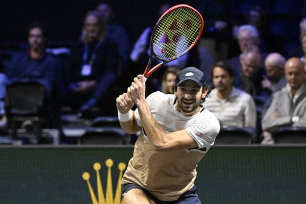 Rolex Paris Masters 2025 - Tennis - ATP, Tennis Herren - Rolex Paris Masters 2025 - Valentin Vacherot - Monaco - Arthur Rinderknech - France - les cousins ParisFrance  Copyright: xChryslenexCaillaudx xPznewsx