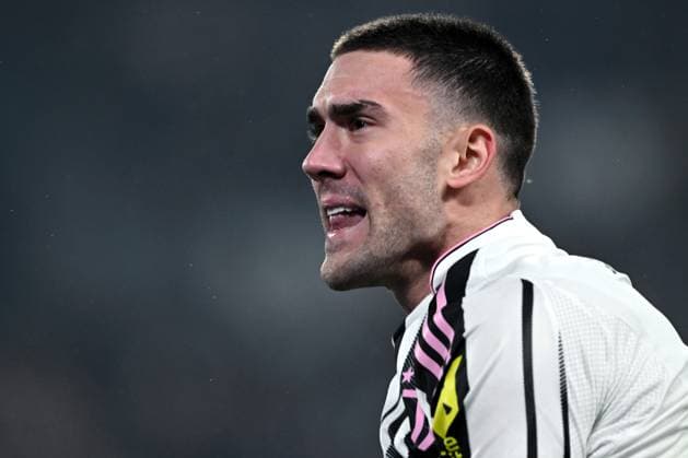 Cm Torino 29 10 2025 - campionato di calcio serie A Juventus-Udinese foto Cristiano Mazzi Image nella foto: esultanza gol Dusan Vlahovic 