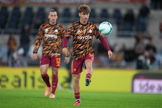 Roma™s Tommaso Baldanzi during the Serie A EniLive soccer match between Roma and Parma at the Rome s Olympic stadium, Italy - Wednesday October 29, 2025 - Soccer ( Photo by Alfredo Falcone LaPresse )  Copyright: xAlfredoxFalcone LaPressex