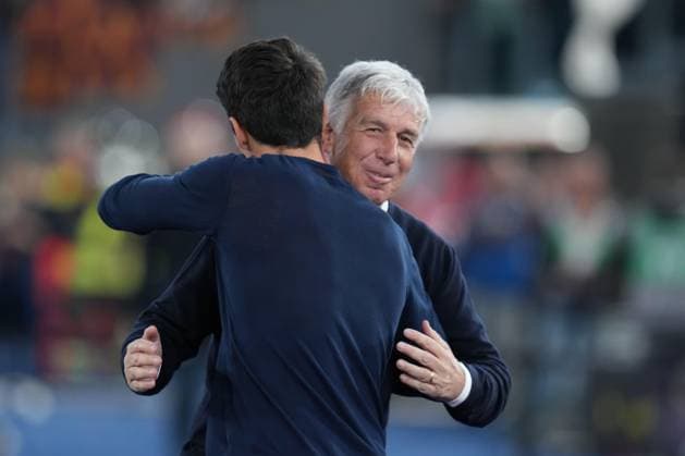 Parma™s head coach Carlos Cuesta Roma™s head coach Gian Piero Gasperini during the Serie A EniLive soccer match between Roma and Parma at the Rome s Olympic stadium, Italy - Wednesday October 29, 2025 - Soccer ( Photo by Alfredo Falcone LaPresse )  Copyright: xAlfredoxFalcone LaPressex