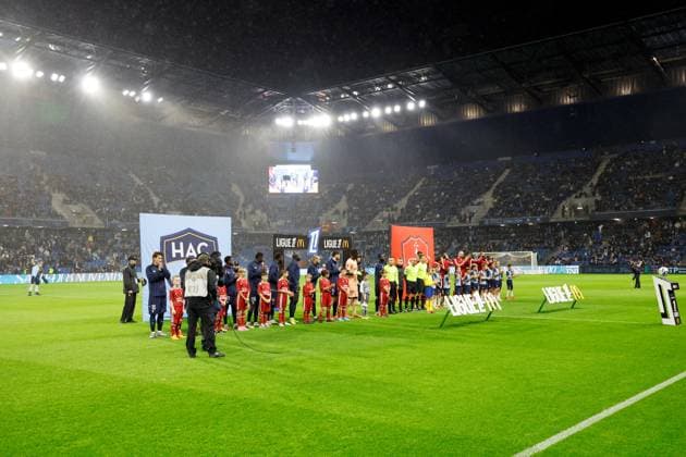 Le Havre Athletic Club v Stade Brestois 29 - Ligue 1 McDonald s 2025 2026 Equipe de football du Havre HAC - Equipe de football de Brest SB29 during the Ligue 1 McDonald s match between Le Havre and Brest at Stade Oceane on October 29, 2025 in Paris, France. Paris France  Copyright: xFEPx 776348175