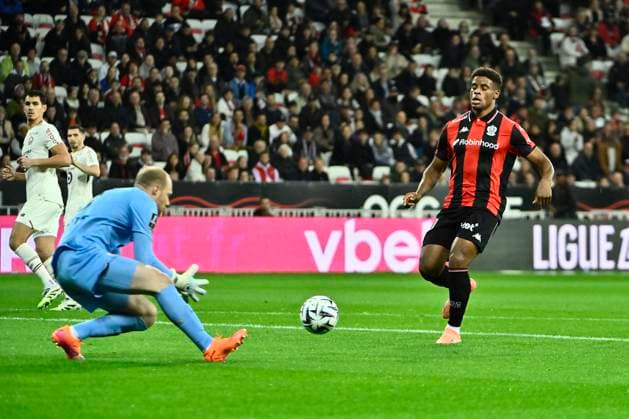 FOOTBALL : OGC Nice vs LOSC Lille - ligue 1 - 29 10 25 Nice™s defender 33 Antoine Mendy during the French L1 2025-2026 season football match between OGC Nice and LOSC Lille at Louis II stadium of Monaco, south France, on October 29, 2025. NICEFrance  Copyright: xfredxDIDES psnewzx