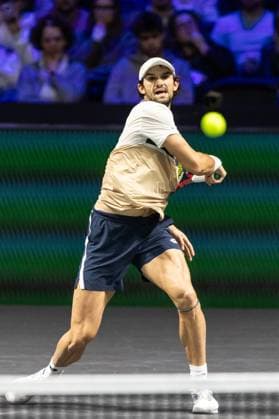 Rolex Paris Masters 2025 - Day 3 Valentin Vacherot (MON) plays against Arthur Rinderknech (FRA) in his men s singles match on day three of the Paris ATP, Tennis Herren Masters 1000 tennis tournament at the Paris La Defense Arena in Nanterre, on the outskirts of Paris.  Copyright: xIbrahimxEzzatx originalFilename:ezzat-notitle251029_npG7H.jpg