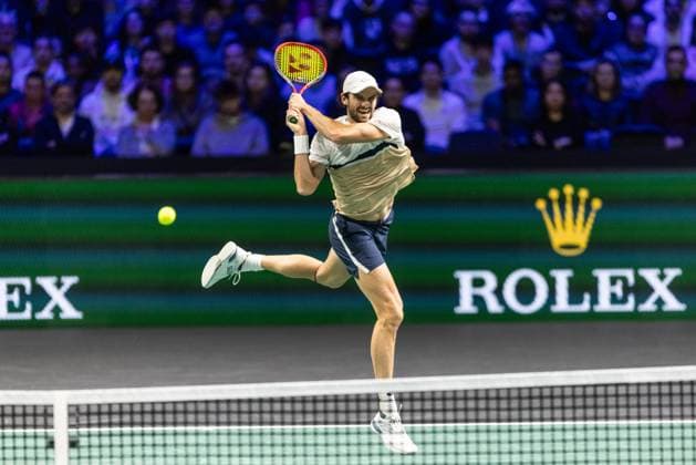 Rolex Paris Masters 2025 - Day 3 Valentin Vacherot (MON) plays against Arthur Rinderknech (FRA) in his men s singles match on day three of the Paris ATP, Tennis Herren Masters 1000 tennis tournament at the Paris La Defense Arena in Nanterre, on the outskirts of Paris.  Copyright: xIbrahimxEzzatx originalFilename:ezzat-notitle251029_npxT1.jpg