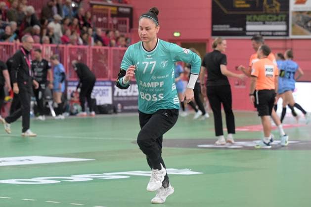 Sara Suba TusSies Metzingen, 77 in goal TusSies Metzingen vs HSG Bensheim Auerbach, Handball, Alsco HBF, 5 League Matchday, Season 2025 2026, 29 10 2025 TusSies Metzingen vs HSG Bensheim Auerbach, Handball, Alsco HBF, 5 League Matchday, Season 2025 2026, 29 10 2025 Tuebingen Copyright: xEibner-Pressefoto TobiasxBaurx EP_TBR