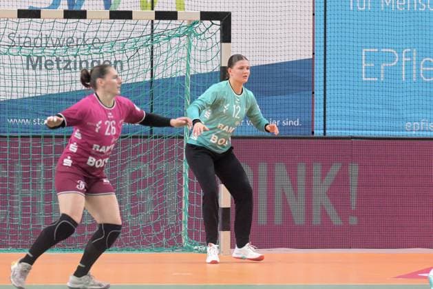 Marie Kristin Weiss TusSies Metzingen, 12 in goal TusSies Metzingen vs HSG Bensheim Auerbach, Handball, Alsco HBF, 5 League matchday, Season 2025 2026, 29 10 2025 TusSies Metzingen vs HSG Bensheim Auerbach, Handball, Alsco HBF, 5 League matchday, Season 2025 2026, 29 10 2025 Tuebingen Copyright: xEibner-Pressefoto TobiasxBaurx EP_TBR