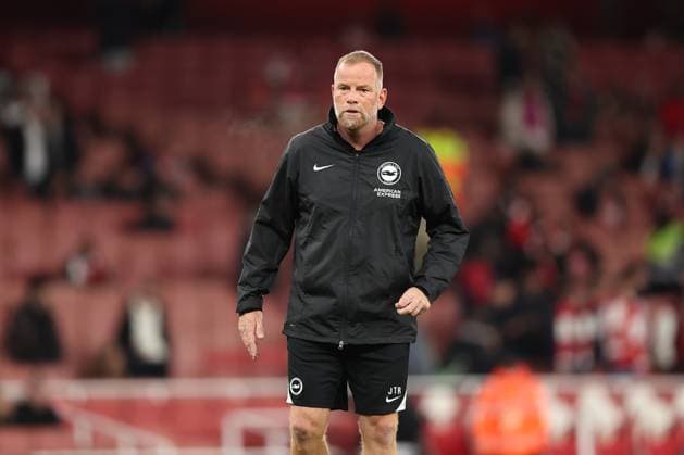 29th October 2025; Emirates Stadium, London, England; EFL Carabao Cup Football, Arsenal versus Brighton and Hove Albion; Brighton &amp; Hove Albion goalkeeper coach Jelle ten Rouwelaar  KatiexChan