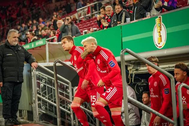 Germany Soccer DFB Cup 2025 26, 2 Round Fortuna Düsseldorf vs SC Freiburg Merkur Spiel Arena Düsseldorf Tim Oberdorf Fortuna Düsseldorf, 15 Düsseldorf North Rhine-Westphalia Germany Copyright: xJOERANxSTEINSIEKx
