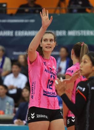 Stuttgart , Volleyball Bundesliga Allianz MTV Stuttgart vs Dresdner SC , Lucia Varela Gomez Allianz